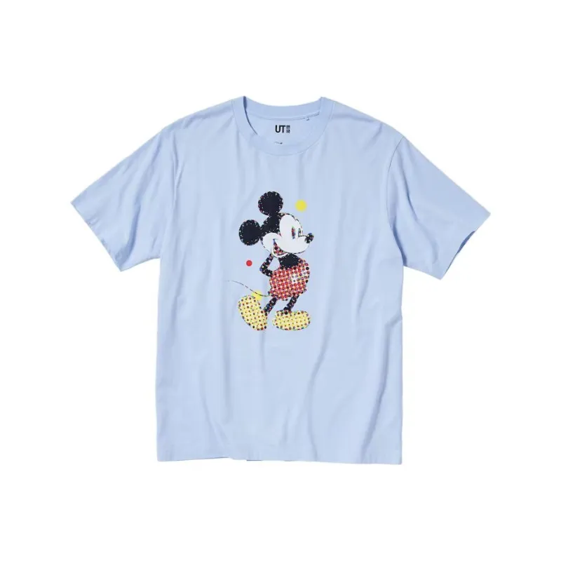 Disney X UNIQLO X Disney Co branded SS23 T Shirts Unisex Light Blue-0