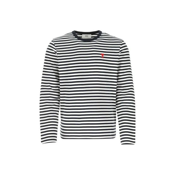 AMIPARIS De Coeur Marinière T Shirt-0