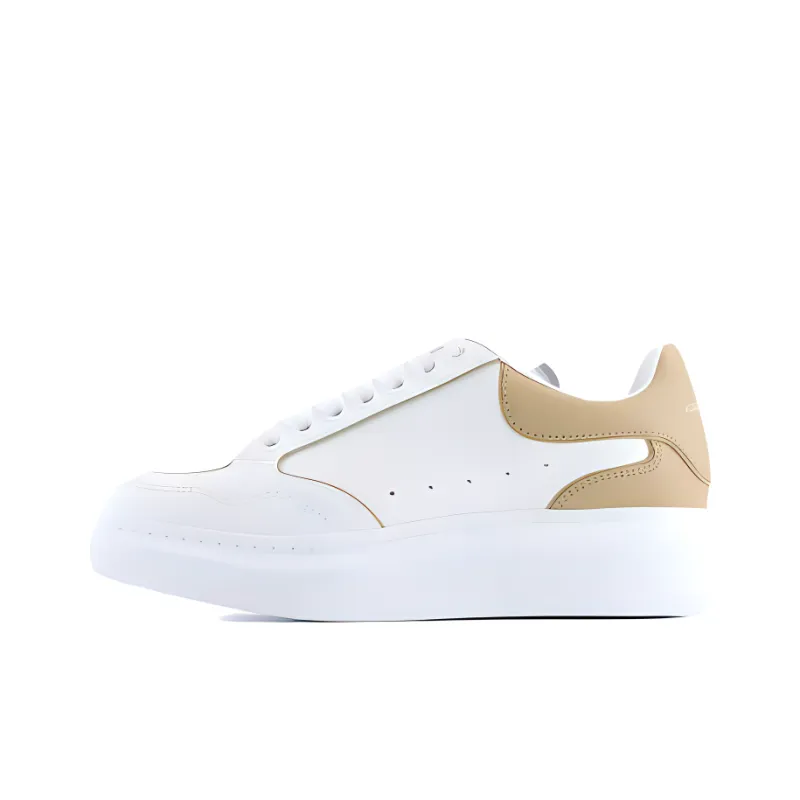 Alexander McQueen Low Top Skateboard Shoes Women's Pure White-0