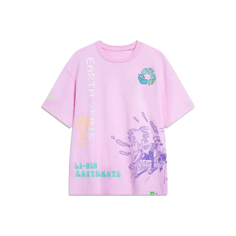 LiNing x Steven Harrington Li Ning X Steven Harrington T Shirt Unisex Pink-0