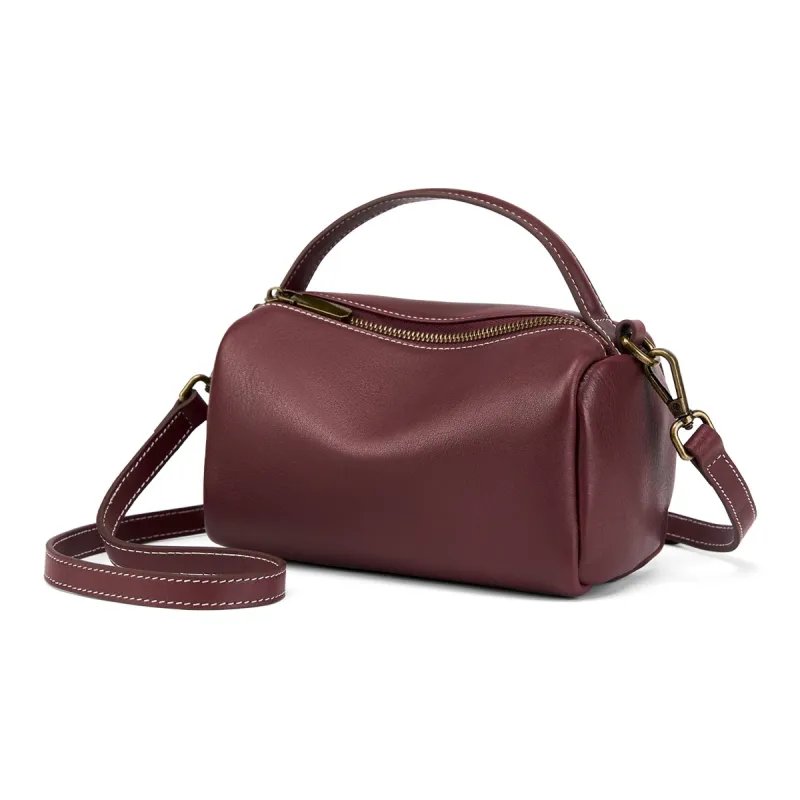KAISER Top Grain Cow Leather Shoulder Bags Handbags Women's Green/Purple-3