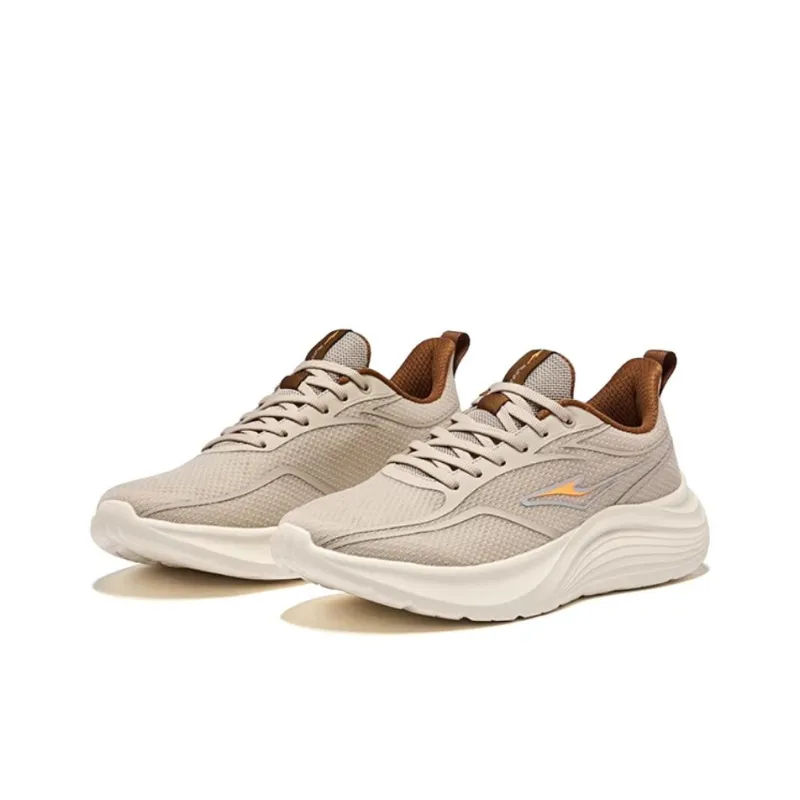 Erke Breathable And Wear resistant Low Top Casual Running Shoes Men's Beige-1