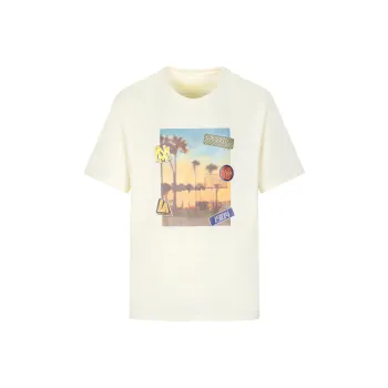 Mitchell & Ness T Shirt Unisex Ecru