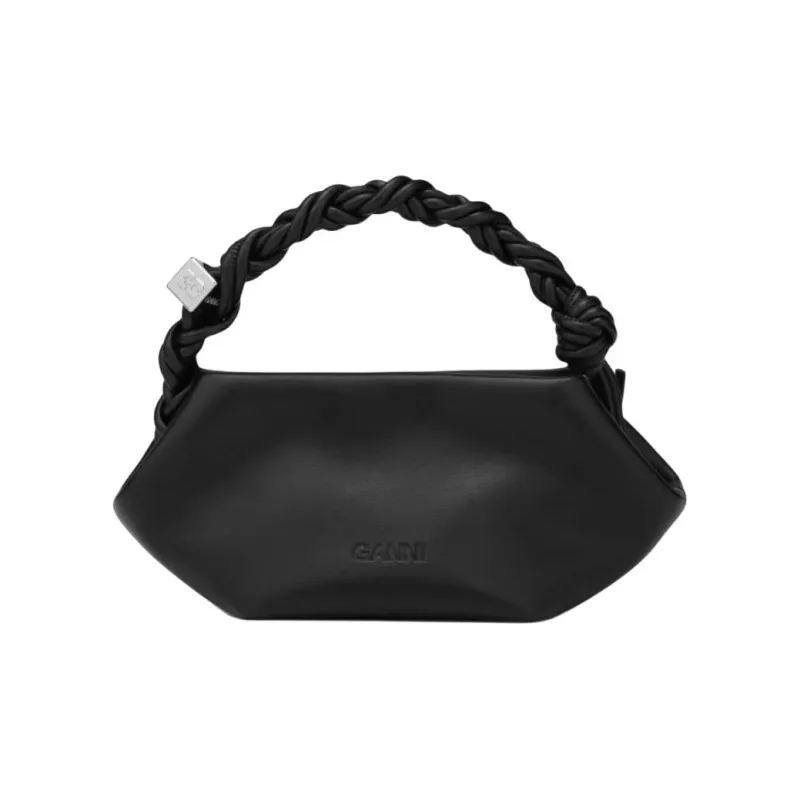 GANNI Calfskin One Shoulder Handbags Women's Black-2