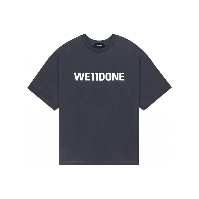 WE11DONE Logo print Cotton T shirt-0