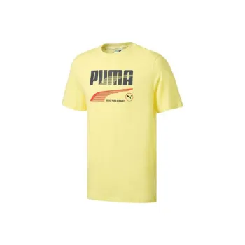 PUMA AOP T Shirts Men Yellow