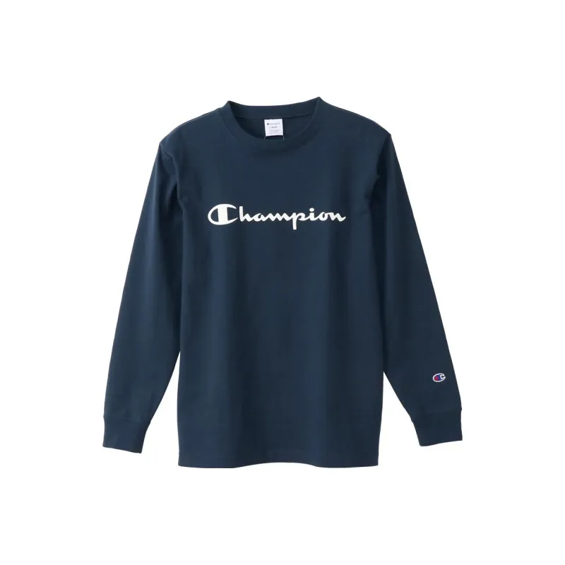 Champion Straight Long Sleeved T Shirt Japan Version Unisex-8