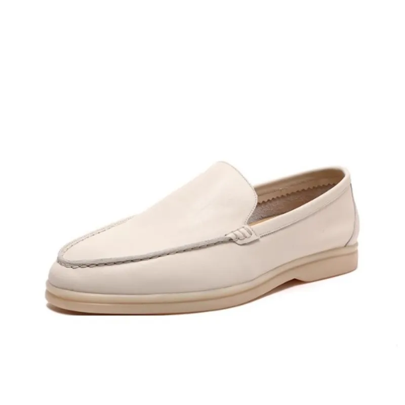Ruomini Men's Casual Shoes Men Low Top Black, Coffee, Dark Blue, Brown, Light Apricot, White-17