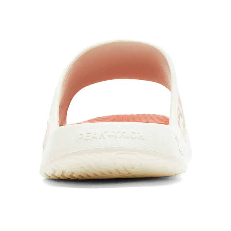 PEAK Slip Resistant Cushioning Slide Slippers Men's White Red-4