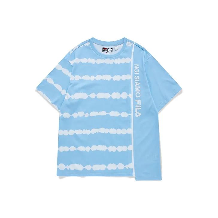FILA FUSION T-Shirt Men's Blue White Vibrating-0