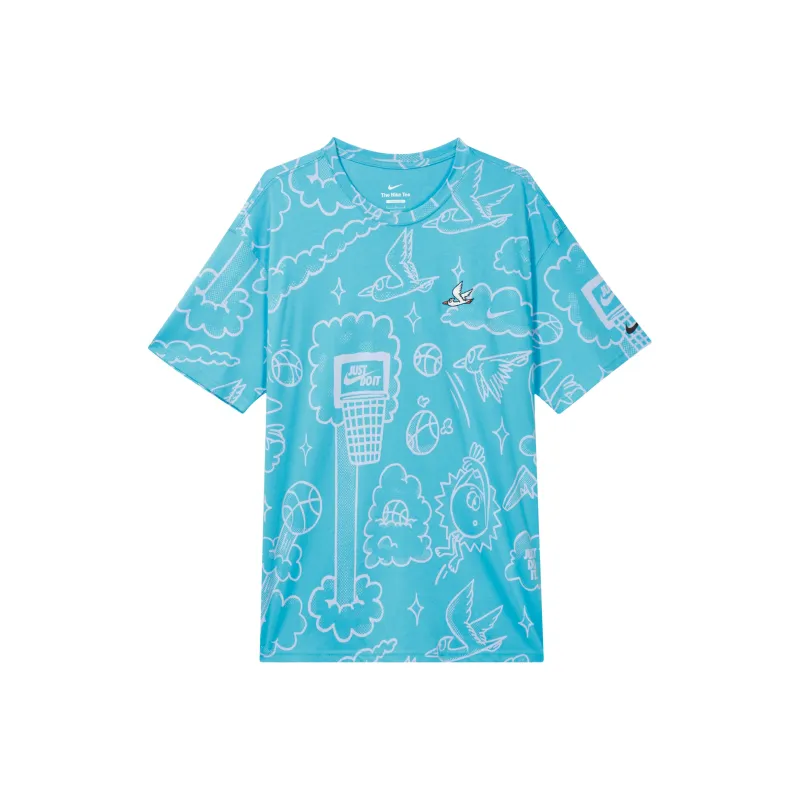 Nike T Shirts Men Blue-0