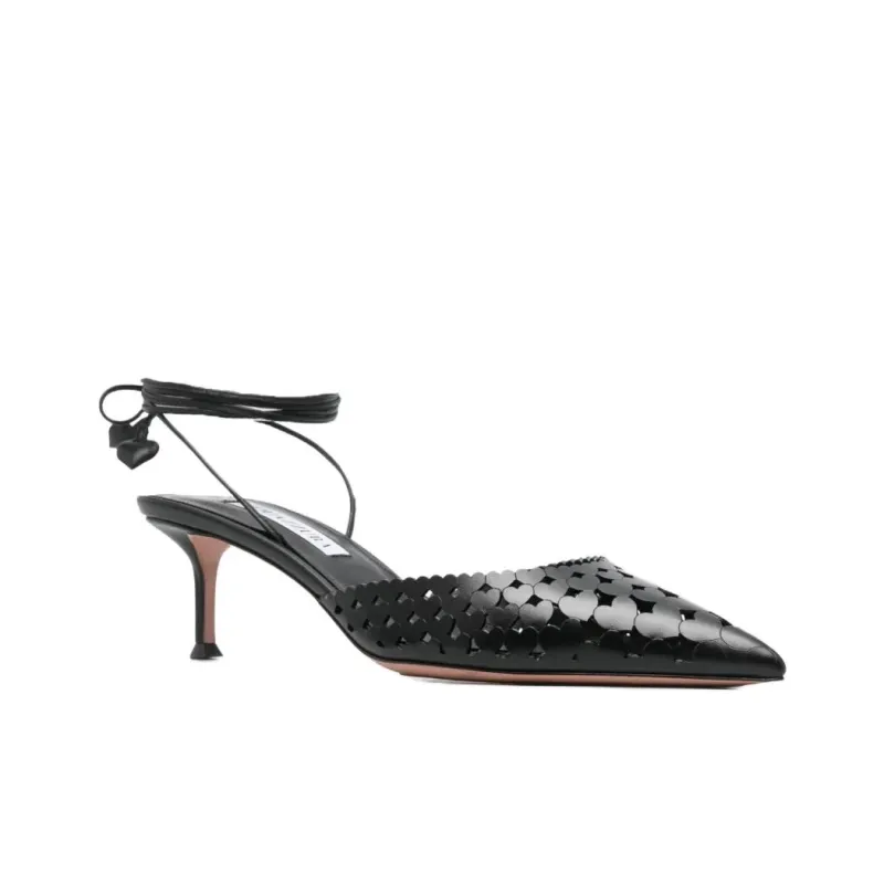 AQUAZZURA Amourose Slim Heel High Heels 5cm Women's Black-2