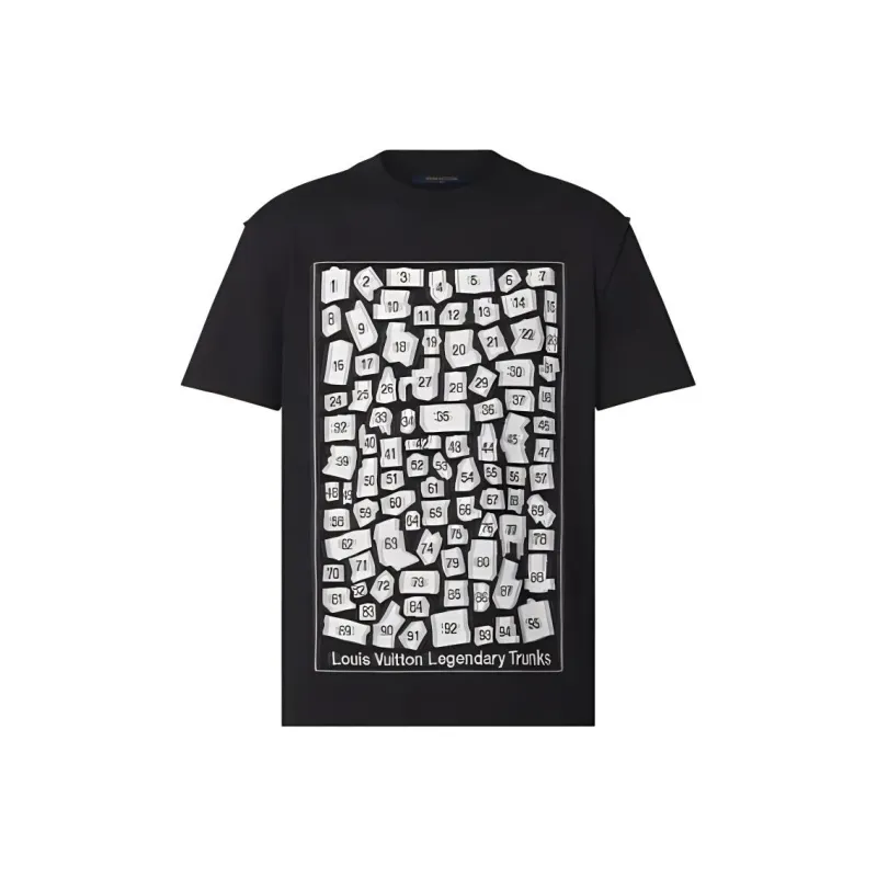 LOUIS VUITTON New Quarterly Products Of LV FW22 T Shirt Men's Black-0