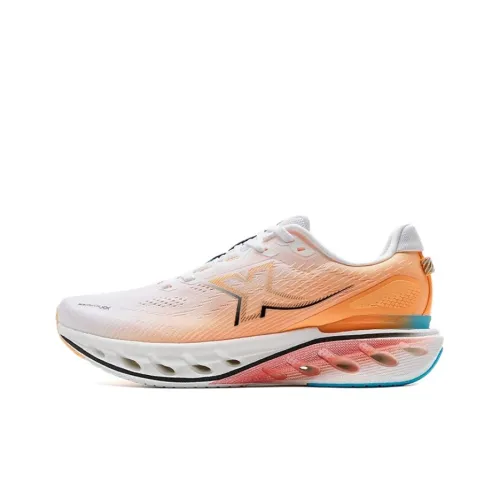 XTEP Cushioning Spin 12 Slip Resistant Coverage Low Top Casual Running Shoes Men's White Orange