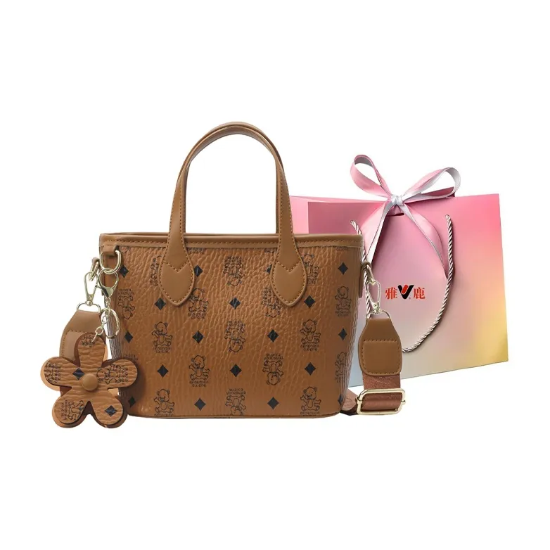 Yalu PU Basket Bag, One Shoulder Handbag Medium Size Women's Ecru/Pink/Brown/Black-14