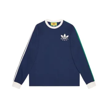 GUCCI x Adidas Originals T Shirt Unisex Dark Blue