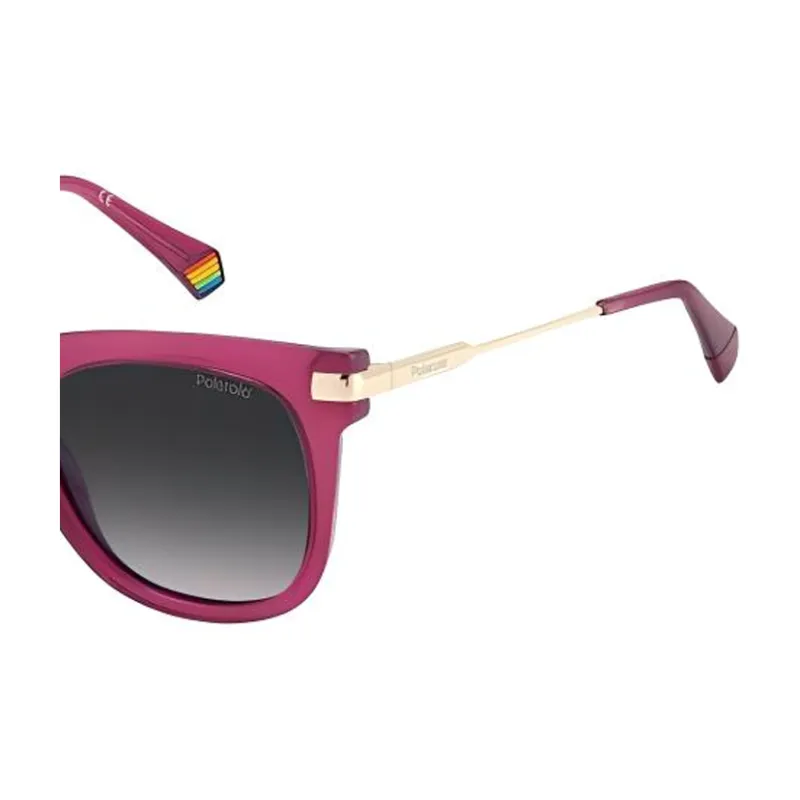 Polaroid Metal Plastic Square Sunglasses Women's Purple-1