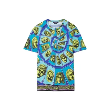 VERSACE All-Over Graphic Printed Crewneck T-Shirt