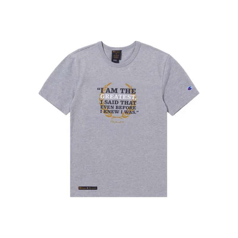 Champion Muhammad Ali Straight T-Shirt US Version Unisex Light Gray-0