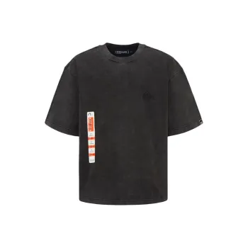 EVISU Drop Shoulder Sleeve T Shirt Men's Black