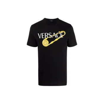 VERSACE Safety Pin Logo Tee