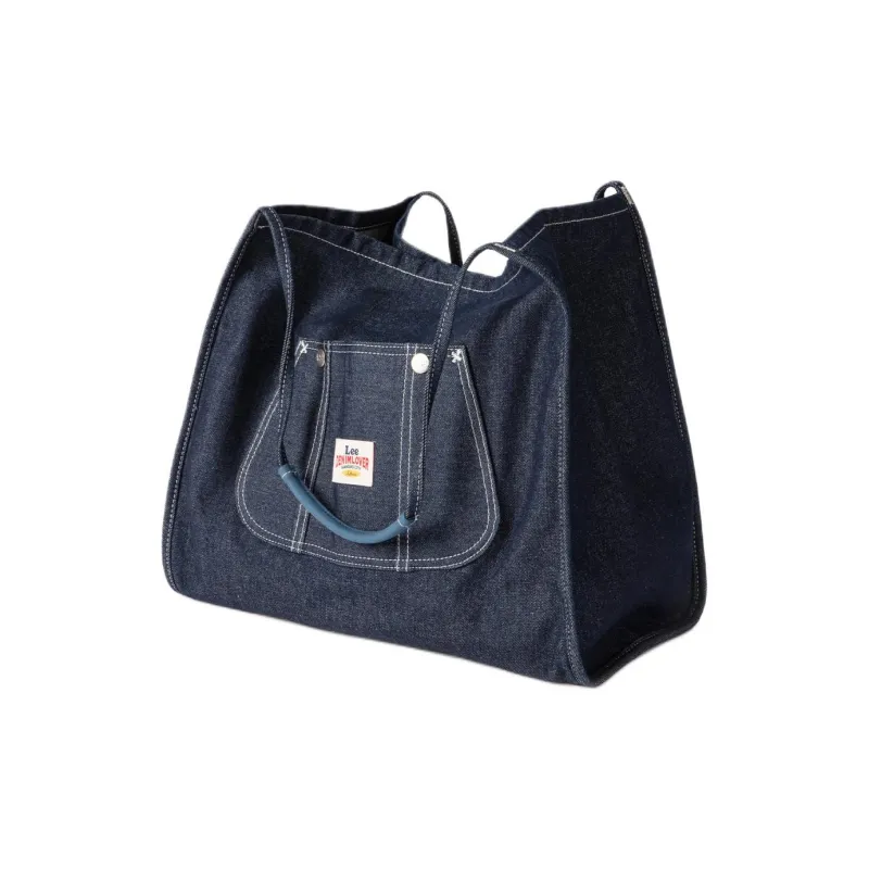 Lee Fabric One Shoulder Handbags Regular Women's Ecru/Denim Blue-1