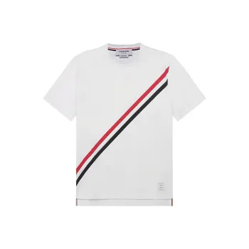 THOM BROWNE RWB stripe Short sleeve T shirt