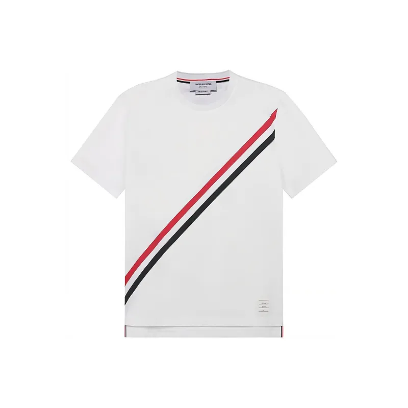 THOM BROWNE RWB stripe Short sleeve T shirt-0
