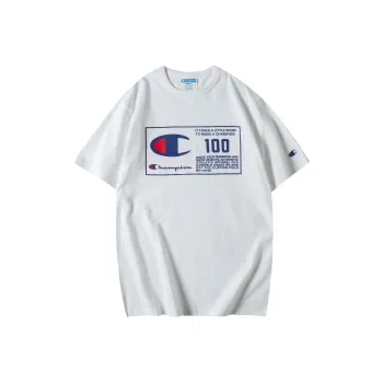 Champion T Shirt US Version Unisex White