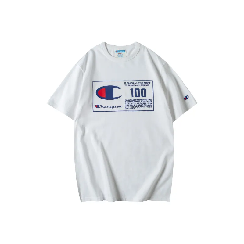 Champion T Shirt US Version Unisex White-0