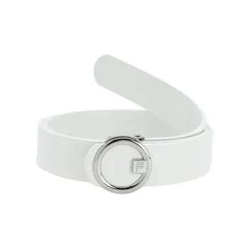 FILA Cow Leather Belts Women's White 2.9CM
