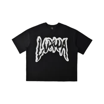 LVXWA Drop Shoulder Sleeve T Shirt Unisex Black