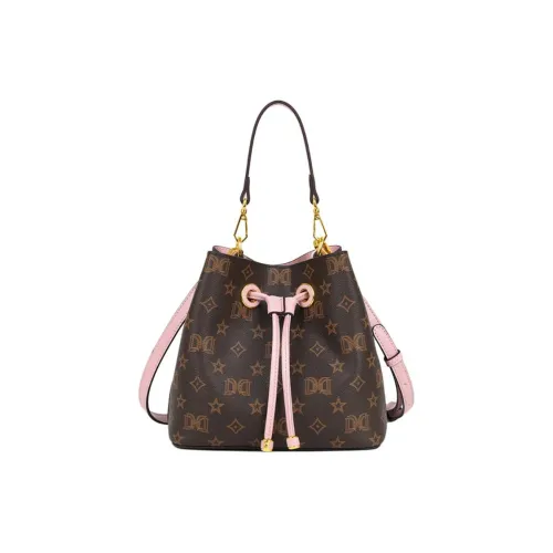 DAPHNE PVC Bucket Bag Handbag Regular Women's Pink/Coffee