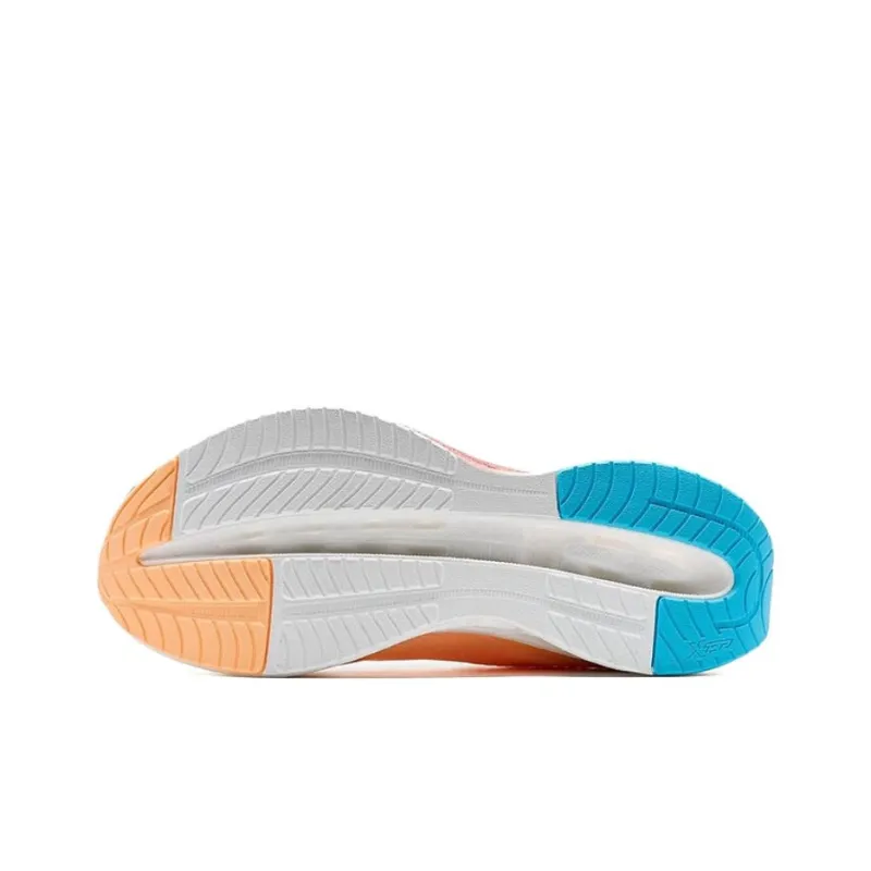 XTEP Cushioning Spin 12 Slip Resistant Coverage Low Top Casual Running Shoes Men's White Orange-4