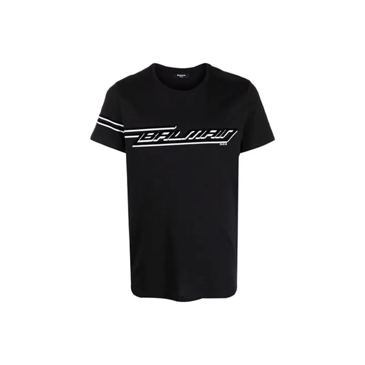 BALMAIN T Shirts Men Black-0