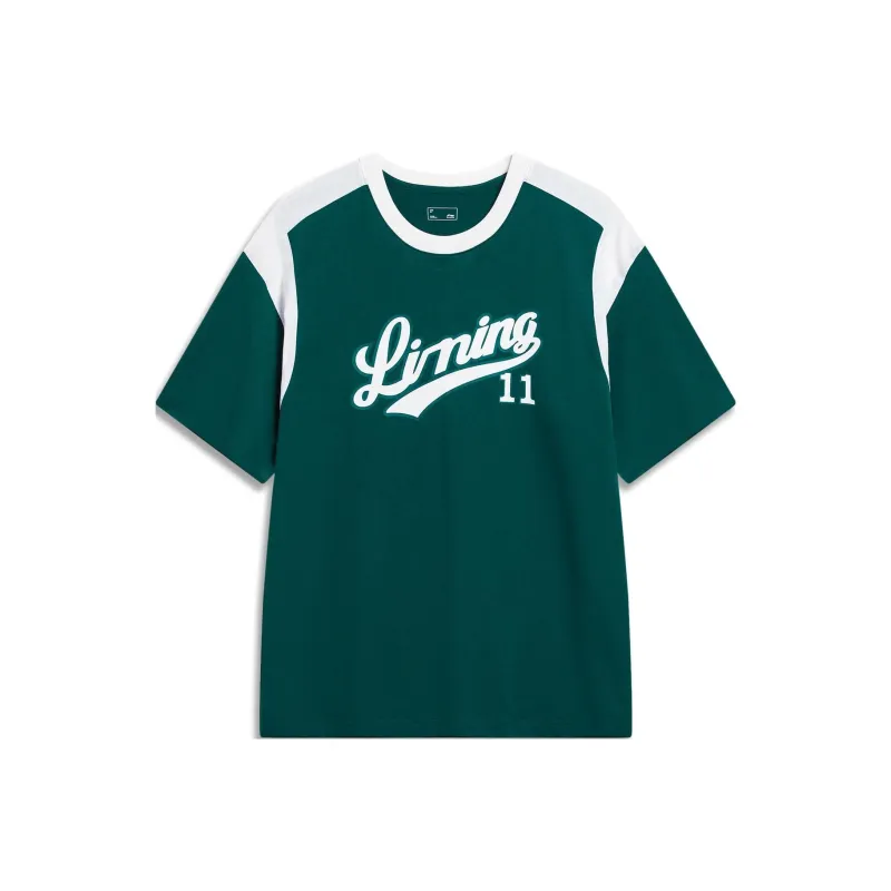 LiNing Sports Life Collection T Shirt Unisex Deep Ink Green-0