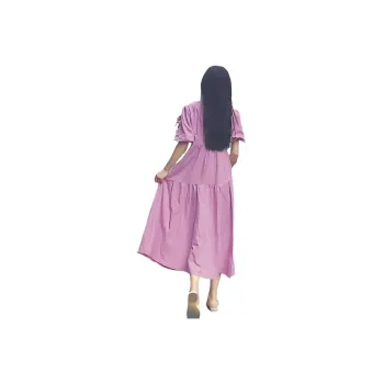 The Temptation Of The Muse Short Sleeved Dresses Women's Purple