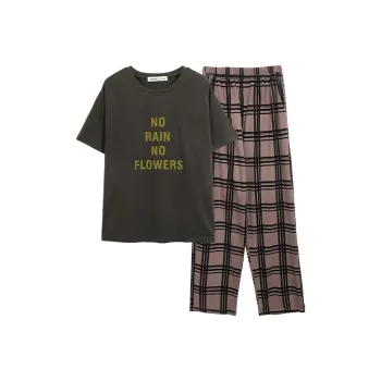 Beiyan Pajama Set Women's Dark Gray