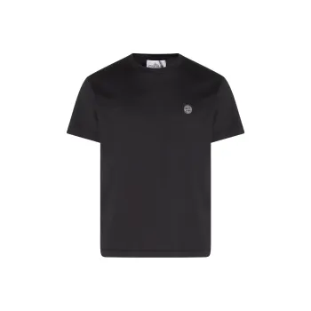 STONE ISLAND Logo Patch Crewneck T Shirt
