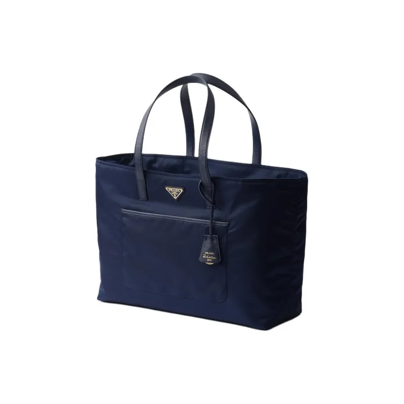 PRADA Re Edition Recycled Polyamide Tote Bag Shopping Bag Handbag Large Size Women's Sea Blue-1