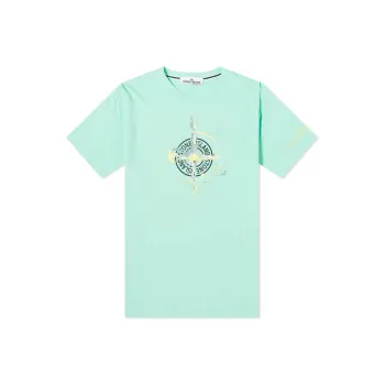 STONE ISLAND T Shirt Men's Aqua Green