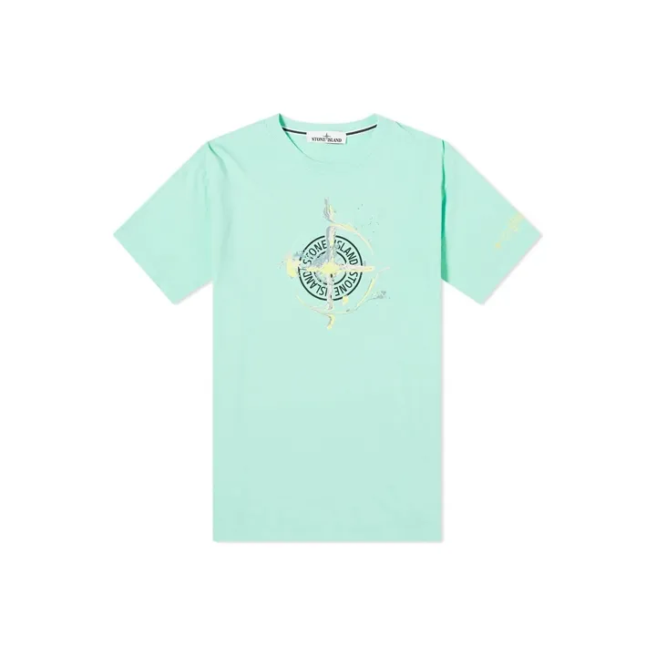 STONE ISLAND T Shirt Men's Aqua Green-0