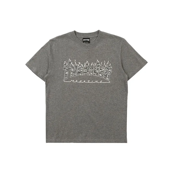 Thrasher T-Shirt Japan Version Unisex Dark Gray-0