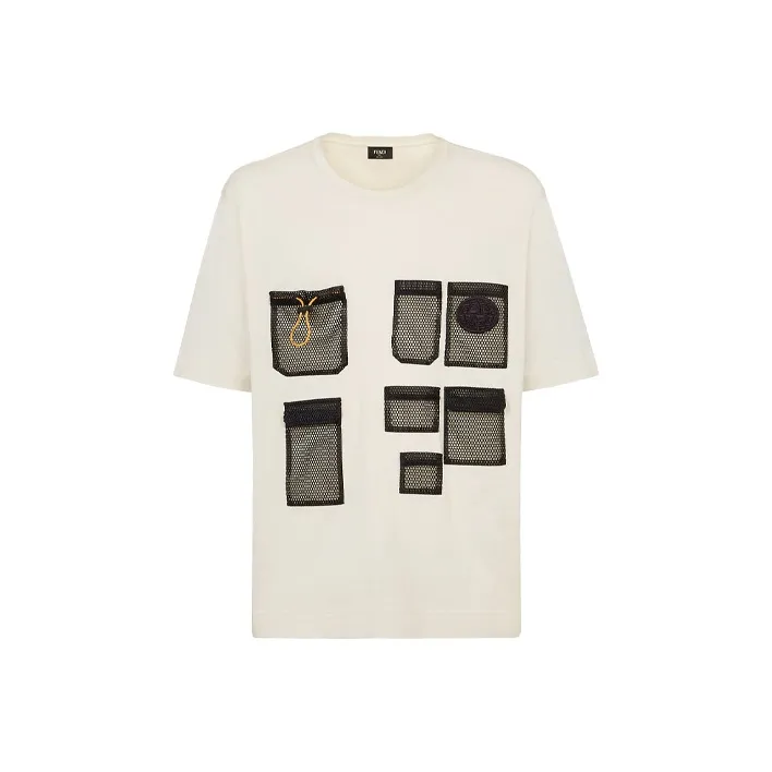 FENDI Commercial Over T Shirt With Mesh Pockets-0