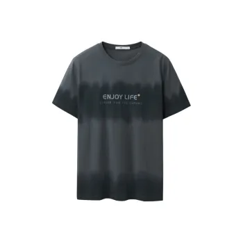 HLA T-Shirts Men Cooling Antibacterial-Dark Gray Pattern 41