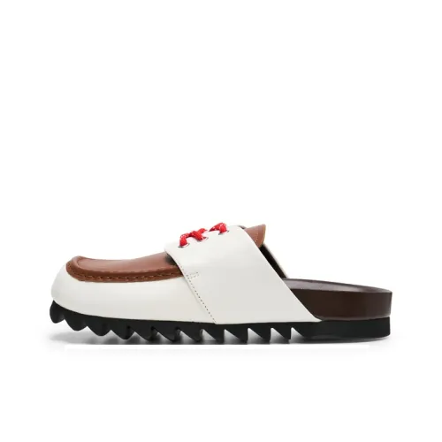 Lost In Echo Abrasion Resistant Slip Resistant Wrap toe Slippers Women's Brown, White & Multicolor