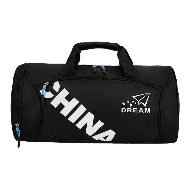 Dusen Kangaroo Nylon Gym Bag Unisex Black/Red/Green/Blue/Rose Red-0
