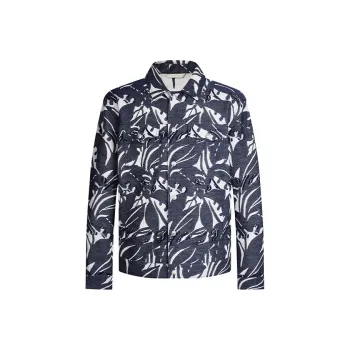 MANGANO Jacket Men's Denim Blue Includes Brand Shopping Bag