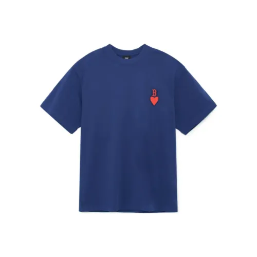 MLB SS23 Heart Heart Series T Shirts Men Navy Blue