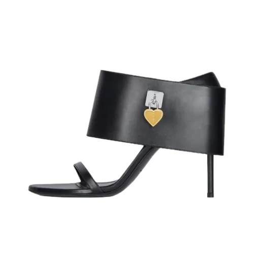 givenchy secret Shark Lock One Strap Sandals 9.5cm Women's Black
